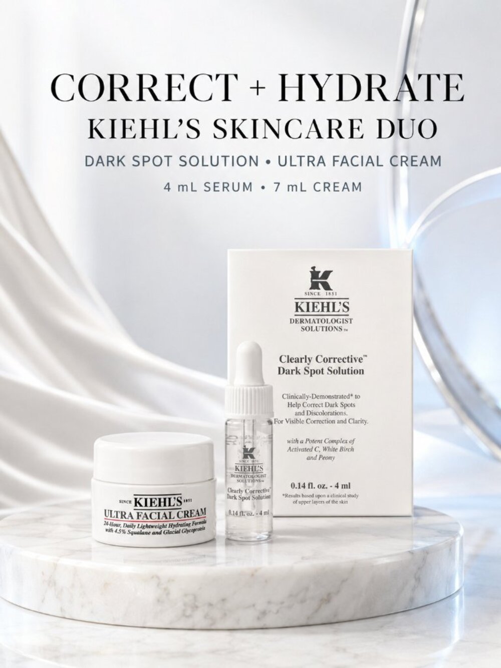 Kiehl’s Dark Spot Serum & Ultra Facial Cream Set